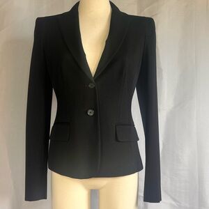 Ann Taylor Black Fitted 2 Button Blazer